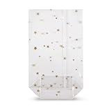 100 Bodenbeutel Sterne Gold 115 x 190 mm PP Beutel Weihnachten Weihnachtsbeutel Keksbeutel Kekstüten Gebäcktüten Gebäckbeutel Klarsichtbeutel Folienbeutel Tüten Zellglasbeutel Zellglastüten Kunststoff